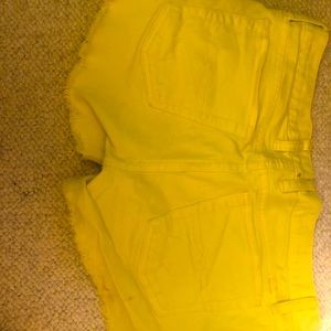 High Rise Neon Jean Shorts